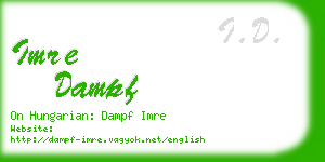 imre dampf business card